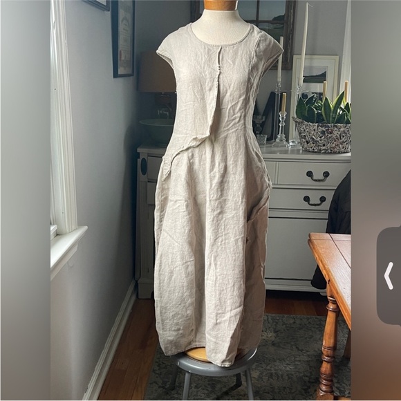 Ivan Grundahl Copenhagen Linen Sleeveless Midi Dress Size 38 US 6